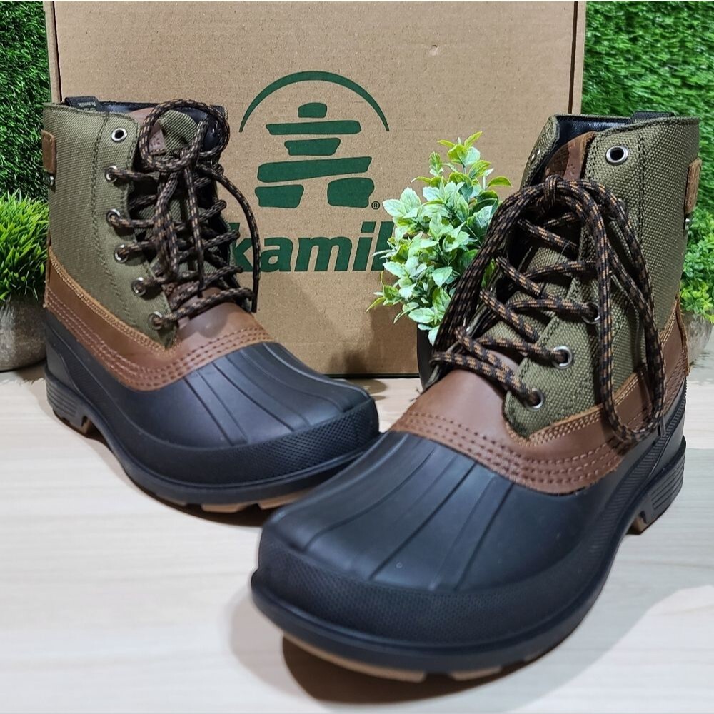 Kamik Lawrence N Boots - Dark Olive 7 D NEW